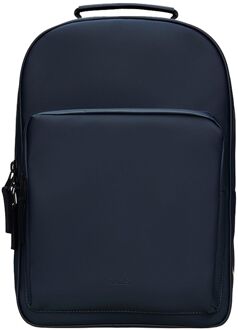 Rains Book Daypack Large W3 navy schooltas Blauw - H 40 x B 27 x D 10 cm