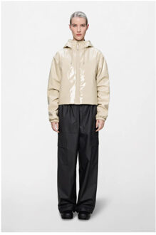 Rains Lohja short insulated regenjas 15780 Ecru - M