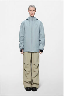 Rains Lohja short insulated regenjas 15780 - maat M Lichtblauw