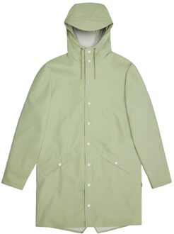 Rains Long jacket w3 regenjas Groen - XL