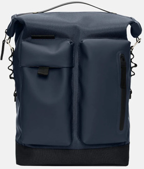 Rains Otaru rolltop rugzak 16 inch navy Blauw