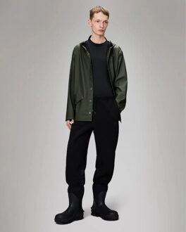 Rains Regenjas met klepzakken en capuchon Groen