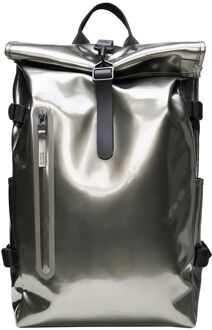 Rains Rolltop Rucksack Large W3 raven Zilver - H 52 x B 32 x D 14 cm