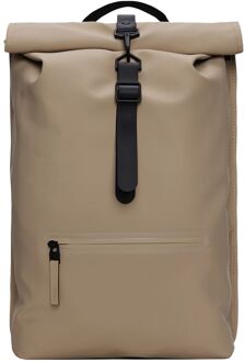 Rains Rolltop Rucksack W3 beige - H 48 x B 32 x D 11 cm