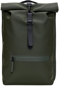 Rains Rolltop Rucksack W3 green Groen - H 48 x B 32 x D 11 cm