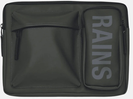 Rains Texel laptophoes 16 inch green Donkergroen