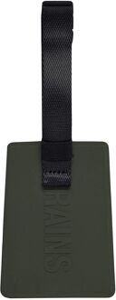 Rains Texel Travel Tag W2 green Groen - H 11.5 x B 8.5 x D 0.8 cm