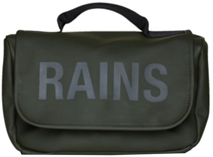 Rains Texel Wash Bag W1 green Groen - H 16 x B 27 x D 12