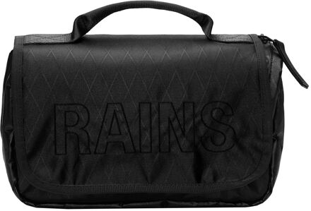 Rains TexXel Toilettas jet black Zwart - H 16 x B 27 x D 12 cm