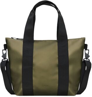 Rains Tote Bag Micro W3 revel damestas Groen - H 28 x B 36 x D 8 cm