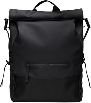 Rains Trail Mountaineer Rolltop W3 black rugzak Zwart - H 56 x B 32 x D 13 cm