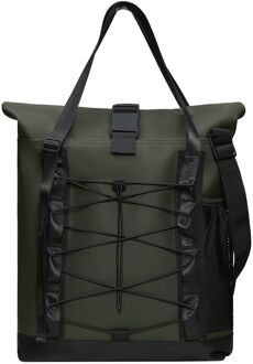 Rains Trail Rolltop Tote Bag green rugzak Groen - H 47 x B 36 x D 14 cm