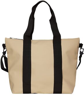 Rains Zand Mini Tote Tas - Waterdicht Rains , Beige , Unisex - ONE Size