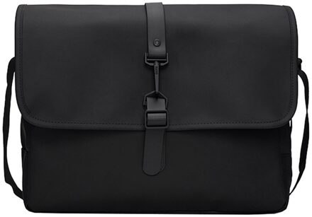 Rains Zwarte Messenger Bag met Verstelbare Band Rains , Black , Dames - ONE Size