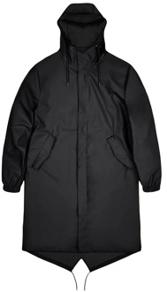 Rains Zwarte Regenjas Rains , Black , Dames - XL