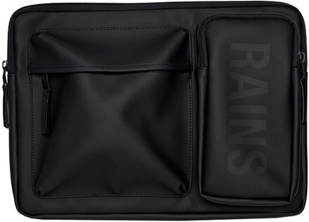 Rains Zwarte Texel Laptoptas voor Mannen en Vrouwen Rains , Black , Unisex - ONE Size