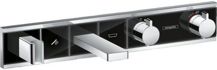 RainSelect afbouwdeel voor inbouw badkraan themostatisch voor 2 functies 52.7x90cm zwart/chroom 15359600