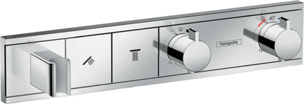 RainSelect afbouwdeel voor inbouw douchekraan thermostatisch voor 2 functies met handdouchehouder 45.6x90cm chroom