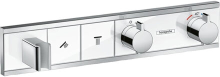 RainSelect afbouwdeel voor inbouw douchekraan thermostatisch voor 2 functies met handdouchehouder 45.6x90cm wit/chroom 15355400