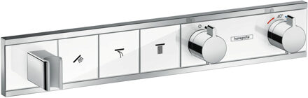 RainSelect afbouwdeel voor inbouw douchekraan thermostatisch voor 3 functies met handdouchehouder 52.7x90cm wit/chroom 15356400