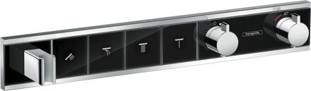 RainSelect afbouwdeel voor inbouw douchekraan thermostatisch voor 4 functies 59.8x90cm zwart/chroom 15357600
