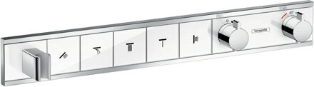 RainSelect afbouwdeel voor inbouw douchekraan thermostatisch voor 5 functies 66.9x90cm wit/chroom 15358400