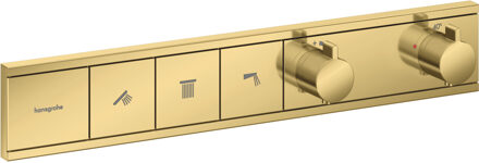RainSelect thermostaat inbouw voor 3 functies, Polished Gold Optic