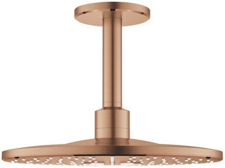 Rainshower Smartactive hoofddouche 31cm met plafondarm met 2 straalsoorten warm sunset geborsteld