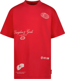 Raizzed zomer t-shirt jongens - rood - Hold - boxy fit - Maat 152