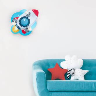 RAKETE Rondell wandlamp grijs, rood