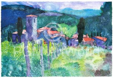 Ralf Westphal - Castello Di Spaltenna, Chianti Kunstdruk 70x50cm