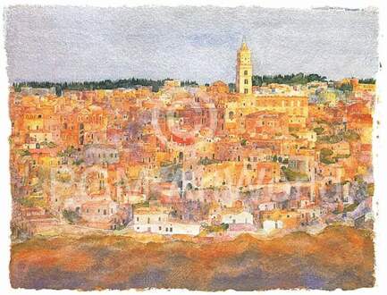 Ralf Westphal - Matera-sassi / Basilicata Kunstdruk 100x70cm