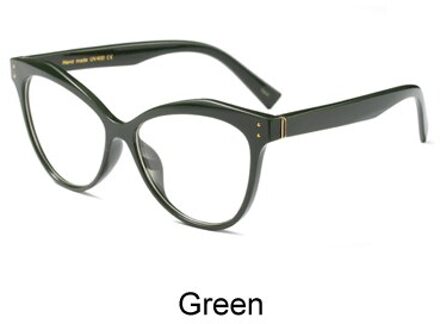 Ralferty Kat Bril Frames Vrouwen Lenzenvloeistof Frame Voor Optische Recept Graden Trendy Brillen Oculos F92113 groen