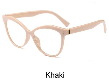 Ralferty Kat Bril Frames Vrouwen Lenzenvloeistof Frame Voor Optische Recept Graden Trendy Brillen Oculos F92113 khaki