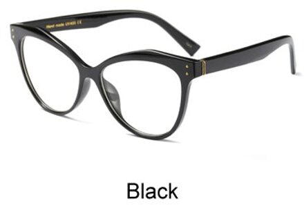 Ralferty Kat Bril Frames Vrouwen Lenzenvloeistof Frame Voor Optische Recept Graden Trendy Brillen Oculos F92113 zwart