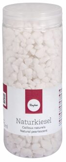 RALKA Rayher hobby decoratie steentjes kiezels - wit - 475 ml - Hobby decoratie stenen