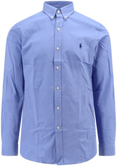Ralph Lauren Blauw Overhemd met Knoopsluiting en Slim Fit Ralph Lauren , Blue , Heren - 2Xl,Xl,S