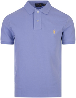 Ralph Lauren Blauw Slim Fit Polo Shirt Ralph Lauren , Blue , Heren - Xl,L,M,S