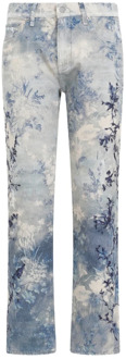 Ralph Lauren Blauwe Bloemen Straight Leg Jeans Ralph Lauren , Multicolor , Dames - W27,W26