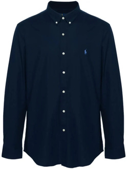 Ralph Lauren Blauwe Button-Down Overhemd met Handtekening Pony Polo Ralph Lauren , Blue , Heren - 2Xl,Xl,S