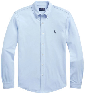 Ralph Lauren Blauwe Klokjes Mesh Polo Shirt Polo Ralph Lauren , Blue , Heren - 2XL