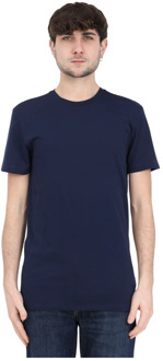 Ralph Lauren Blauwe Logo T-shirt en Polo Ralph Lauren , Blue , Heren - Xl,L,M,S