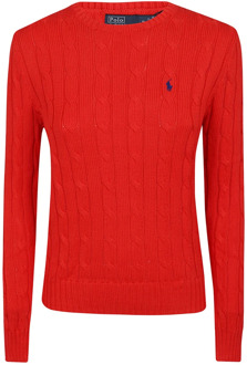 Ralph Lauren Bright Hibiscus Lange Mouw Pullover Polo Ralph Lauren , Red , Dames - M,S,Xs