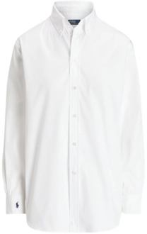 Ralph Lauren Casual katoenen popeline overhemd Polo Ralph Lauren , White , Dames - L,M,S,Xs
