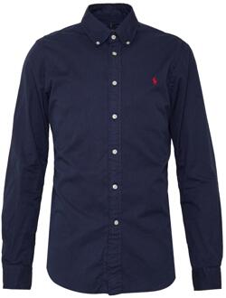Ralph Lauren Classic slim fit overhemd van katoen Donkerblauw - XL