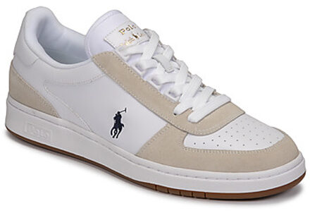 Ralph Lauren Court sneaker van leer met suède details Wit - 43