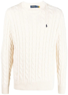 Ralph Lauren Crème Pullover Polo Ralph Lauren , Beige , Heren - XL