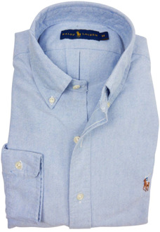 Ralph Lauren Custom fit button-down overhemd van katoen Lichtblauw - M