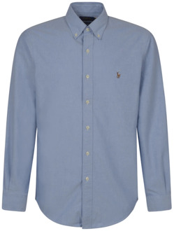 Ralph Lauren Custom fit button-down overhemd van katoen Lichtblauw - XL