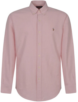 Ralph Lauren Custom fit button down overhemd van katoen Roze - XXL